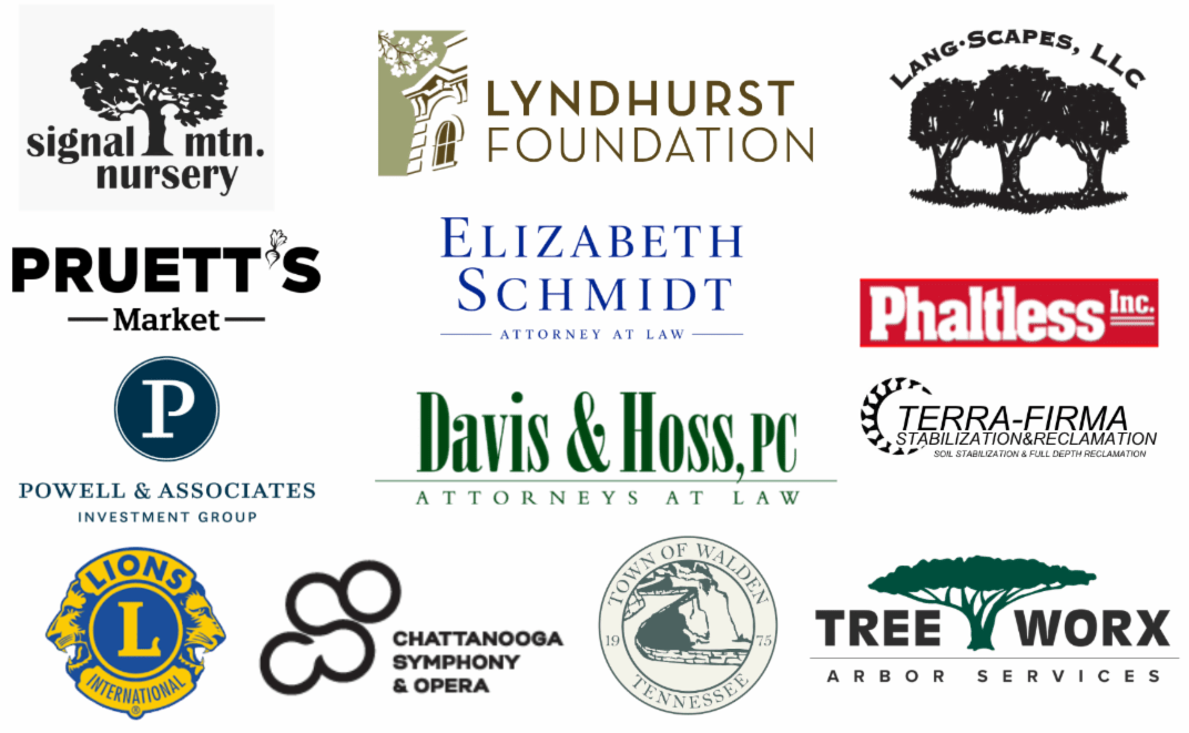 Logos of McCoy Farm and Gardens' annual sponsors
