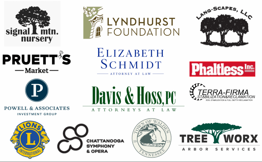 Logos of McCoy Farm and Gardens' annual sponsors